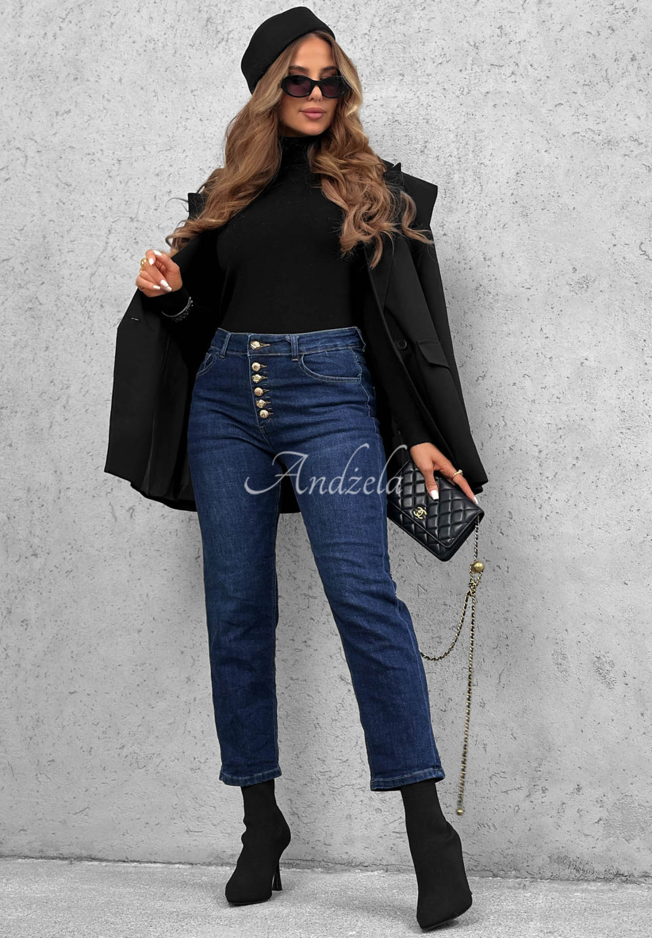 Spodnie jeansowe No Rush Today granatowe