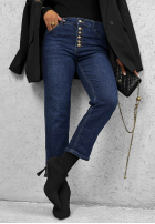 Spodnie jeansowe skinny No Rush Today granatowe