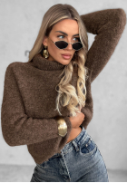 Miękki sweter z golfem Warm Cloud baby blue