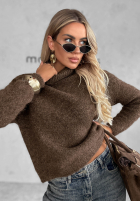 Miękki sweter z golfem Warm Cloud baby blue