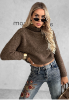 Miękki sweter z golfem Warm Cloud baby blue