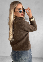 Miękki sweter z golfem Warm Cloud baby blue