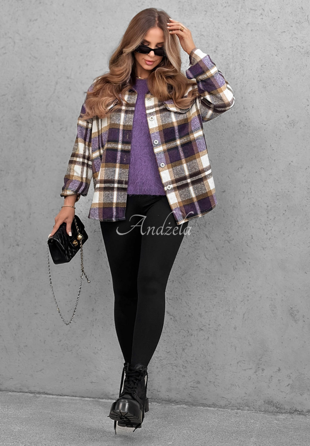 Chestnut Check Blueberry Checked Outer Shirt