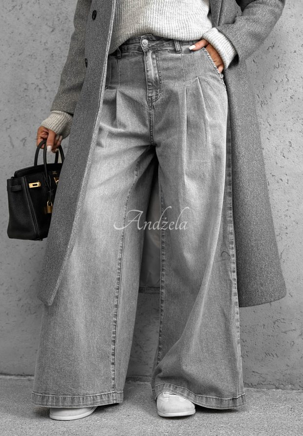 Daily Walk Wide-Leg Gray Jeans