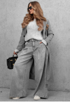 Spodnie jeansowe wide leg Daily Walk szare