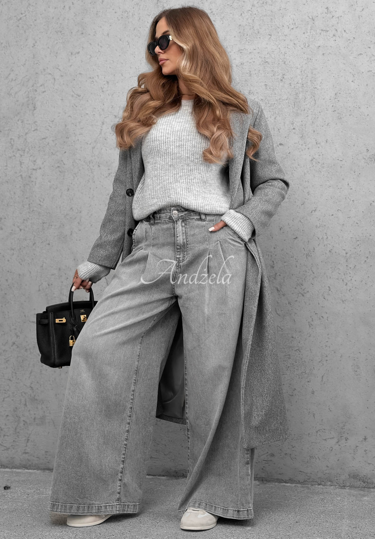 Daily Walk Wide-Leg Gray Jeans