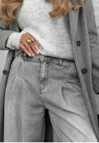 Spodnie jeansowe wide leg Daily Walk szare