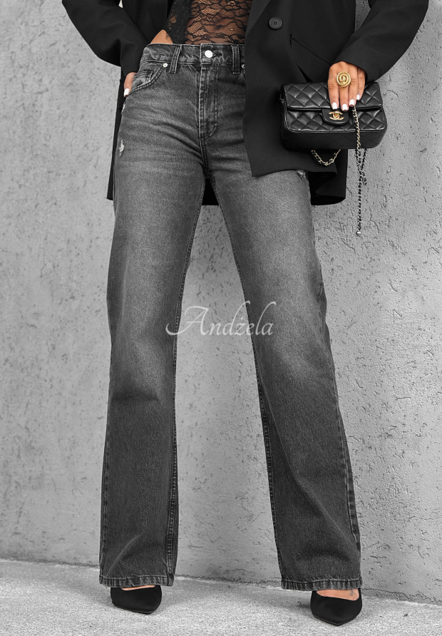 Bad Influence Straight-Leg Gray Jeans
