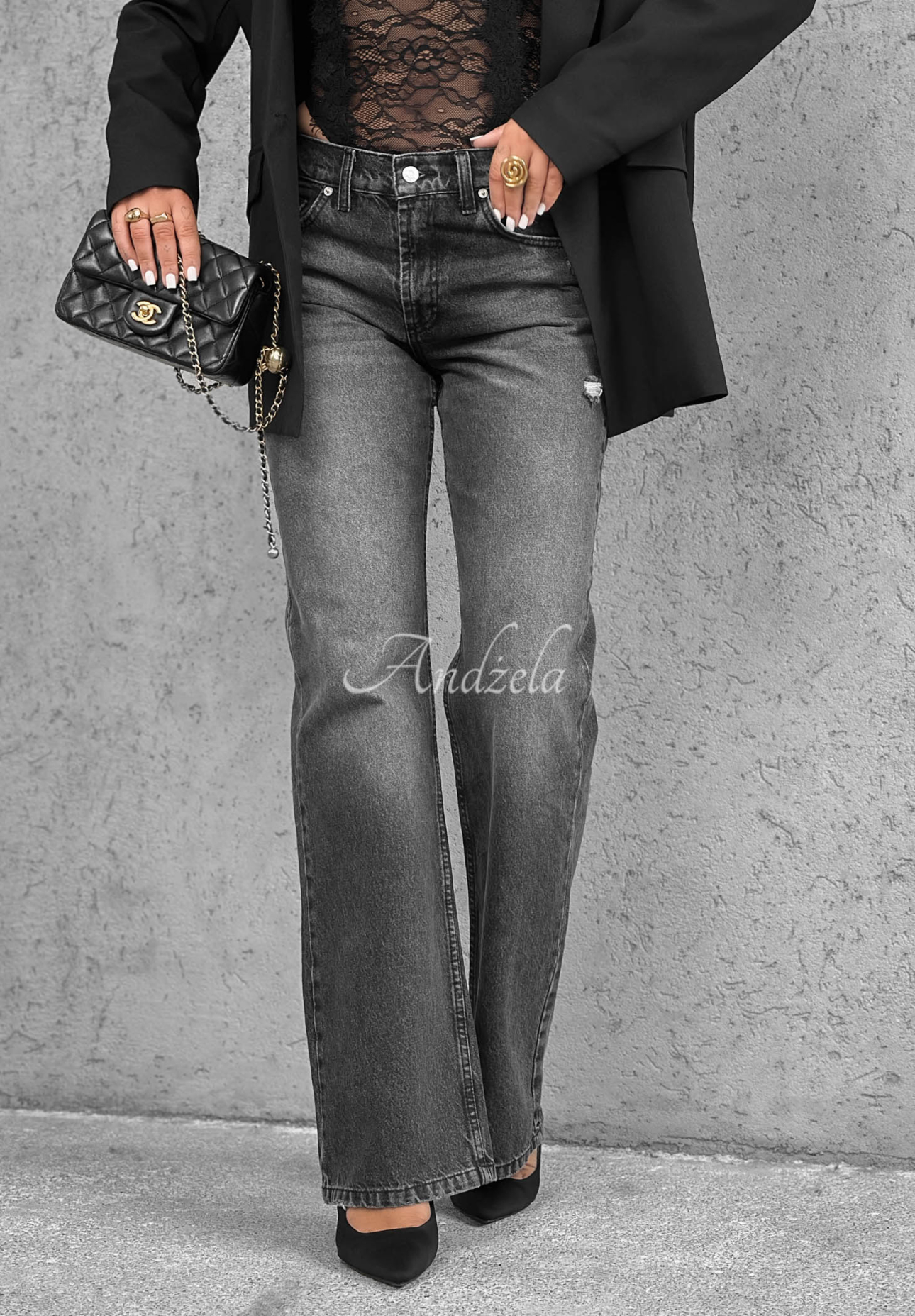 Bad Influence Straight-Leg Gray Jeans