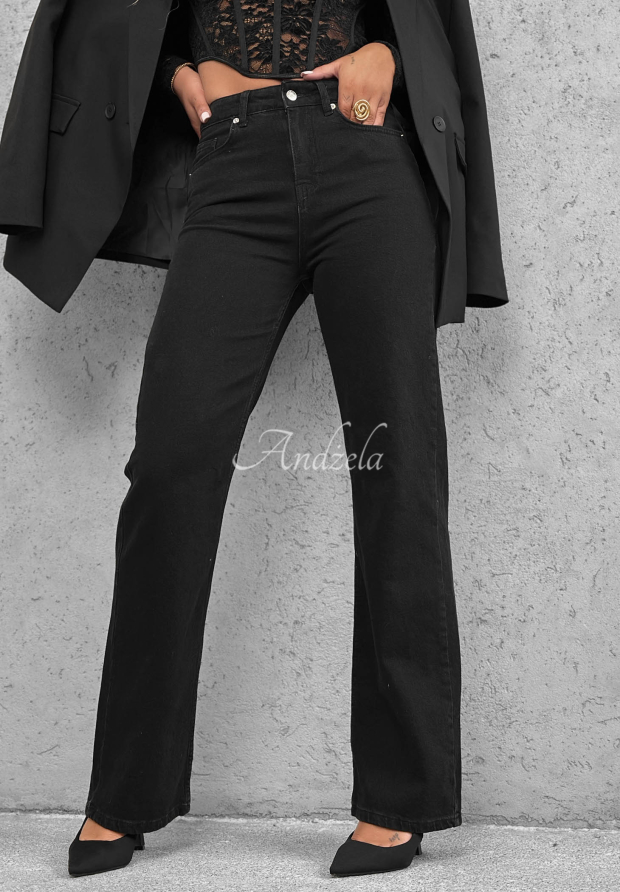 Rebel Energy Black Straight-Leg Jeans