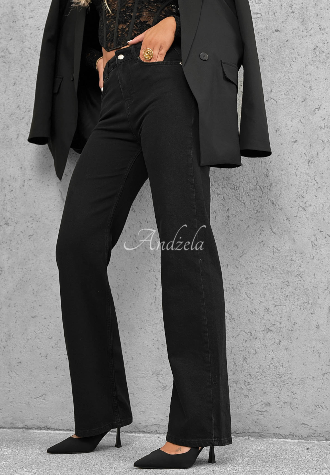 Rebel Energy Black Straight-Leg Jeans