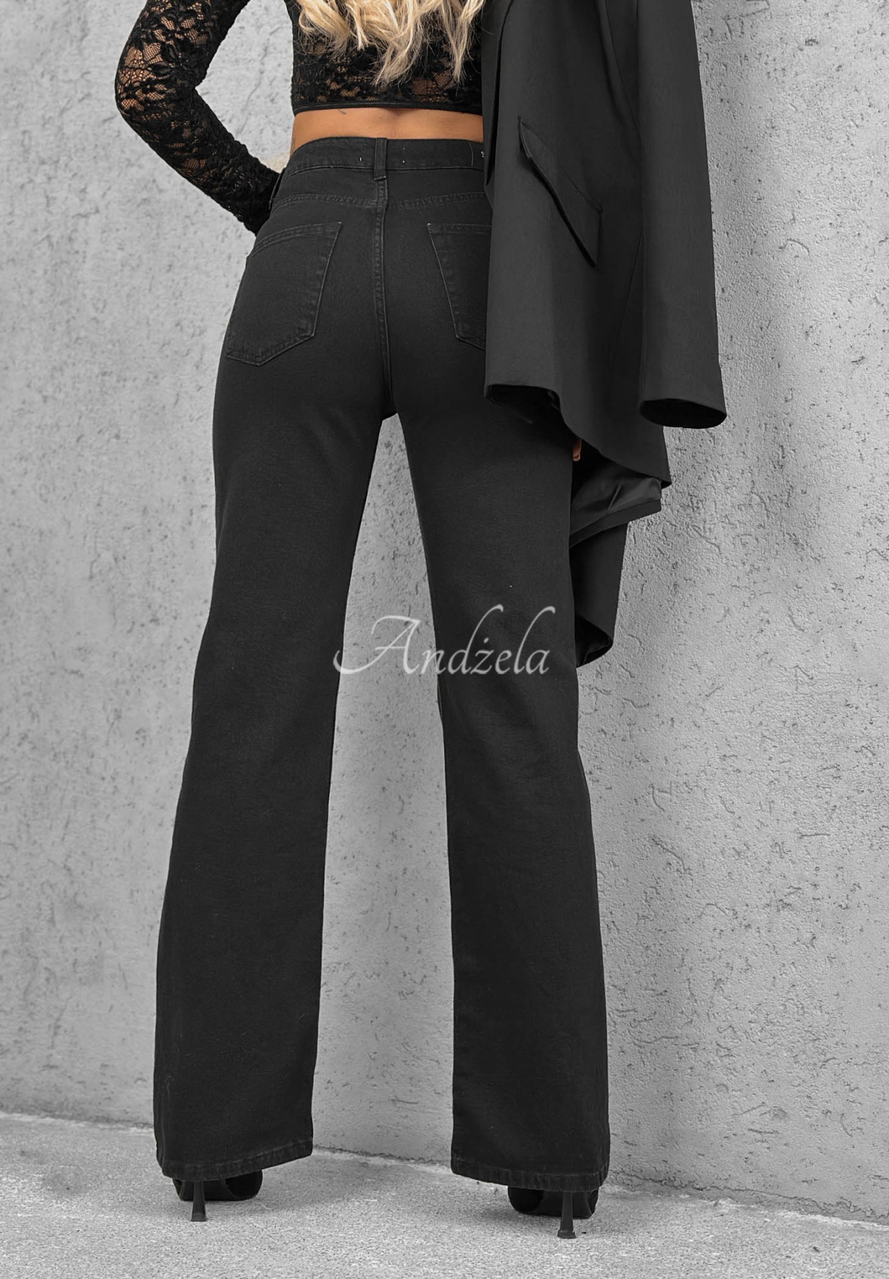 Spodnie jeansowe straight Rebel Energy czarne