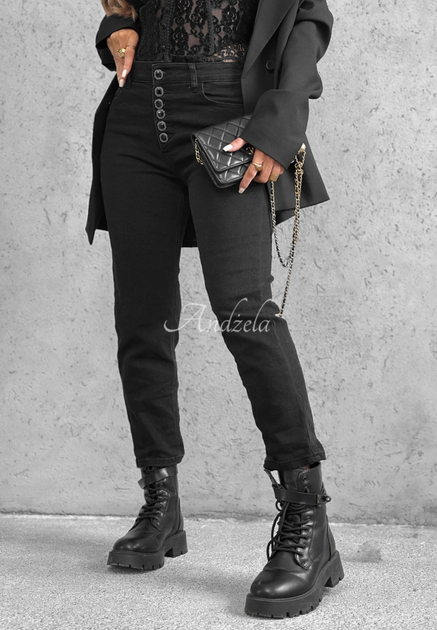 Spodnie jeansowe Casual Mood czarne