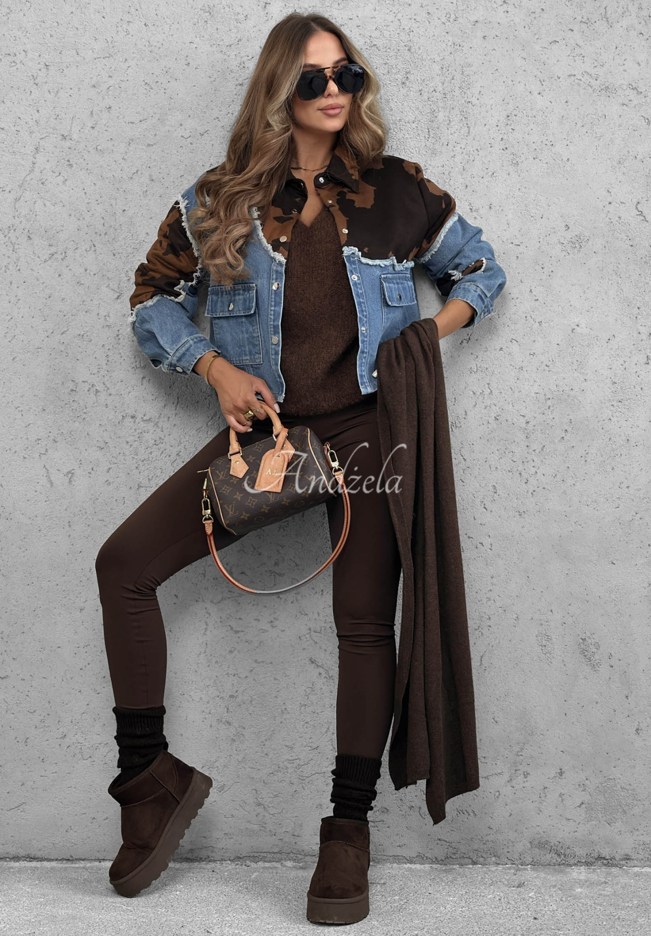 Jeansowa kurtka z zamszowymi akcentami Denim Cowgirl niebieska