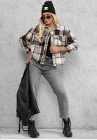 Spodnie jeansowe mom fit Casual Autumn szare