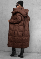 Długa puchowa kurtka z kapturem Want Winter czarna