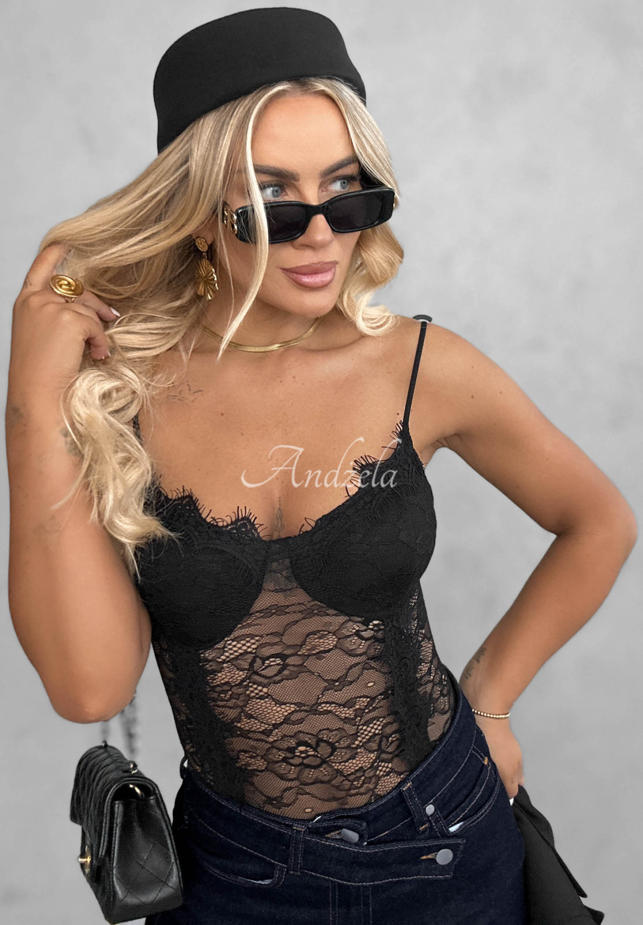 Bad Romance Black Lace Strapless Bodysuit
