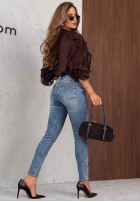 Spodnie jeansowe skinny Break Rules niebieskie