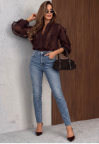 Spodnie jeansowe skinny Break Rules niebieskie