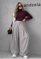 Dopasowany sweter z golfem Solange jagodowy
