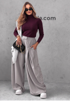 Dopasowany sweter z golfem Solange jagodowy