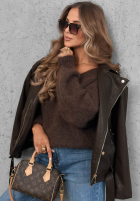 Moherowy sweter Touch Of Autumn czekoladowy