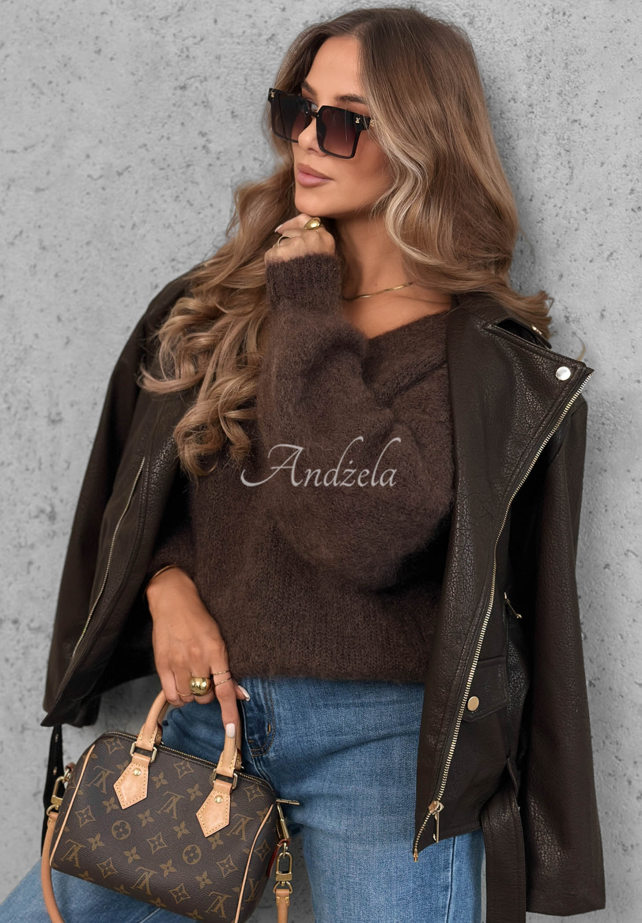 Touch Of Autumn chocolate mohair sweater