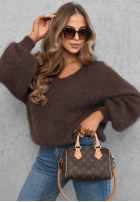 Moherowy sweter Touch Of Autumn czekoladowy
