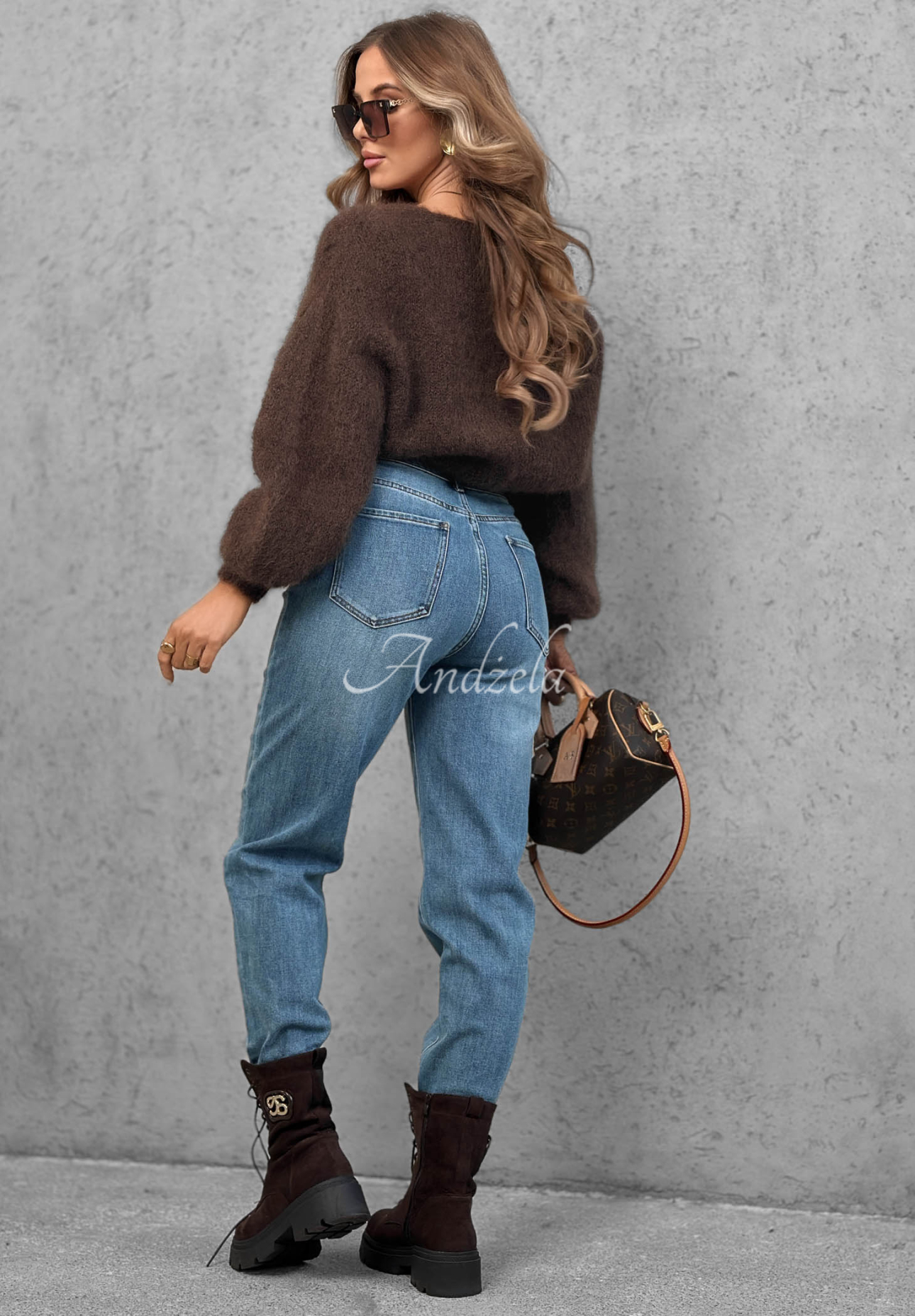 Moherowy sweter Touch Of Autumn czekoladowy