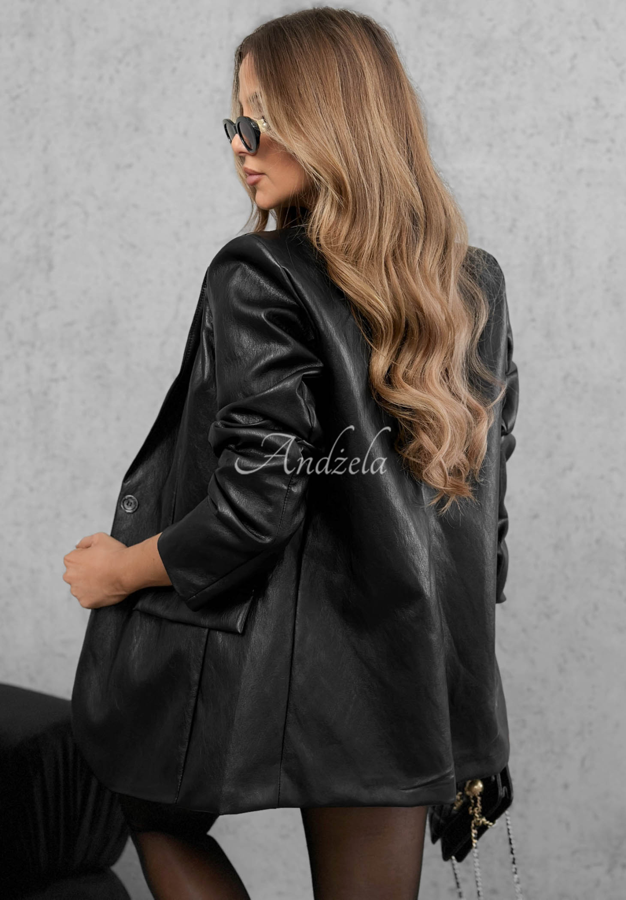 Dangerous Darling Black Leather Jacket with Collar