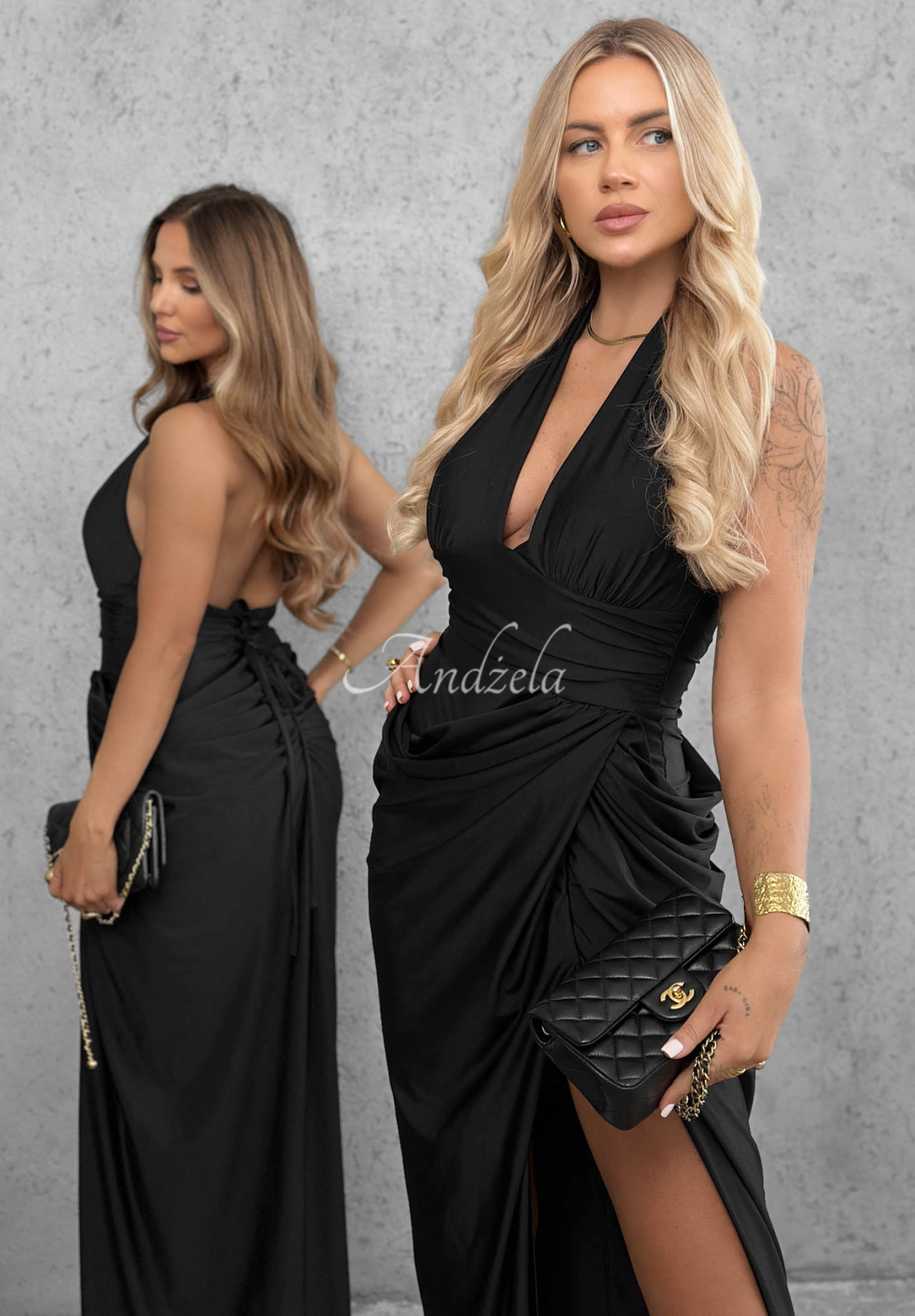 Lovely Muse Black Ruffled Maxi Dress