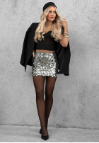 Cekinowa spódniczka mini Shimmer Darling srebrna
