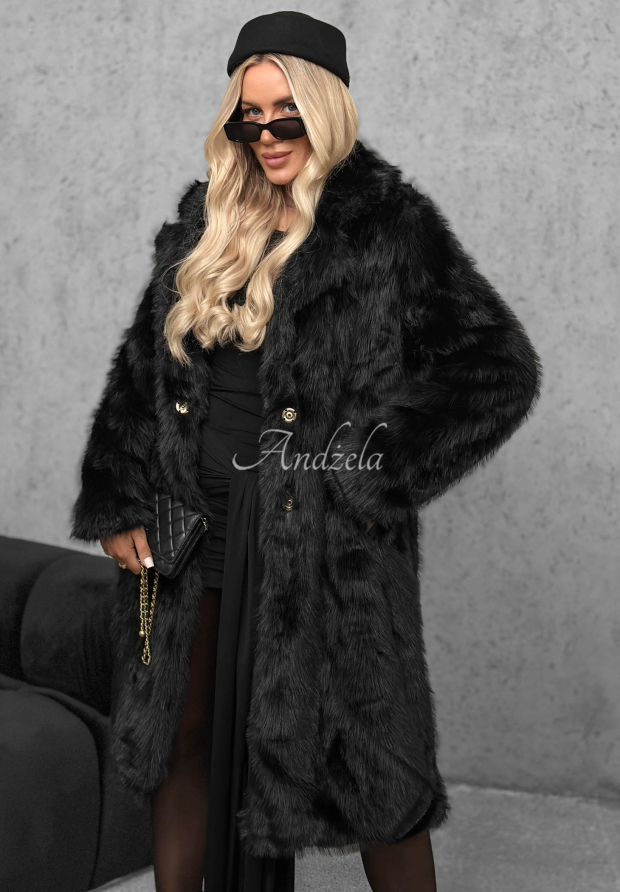 Who Knows Long Black Fur Coat