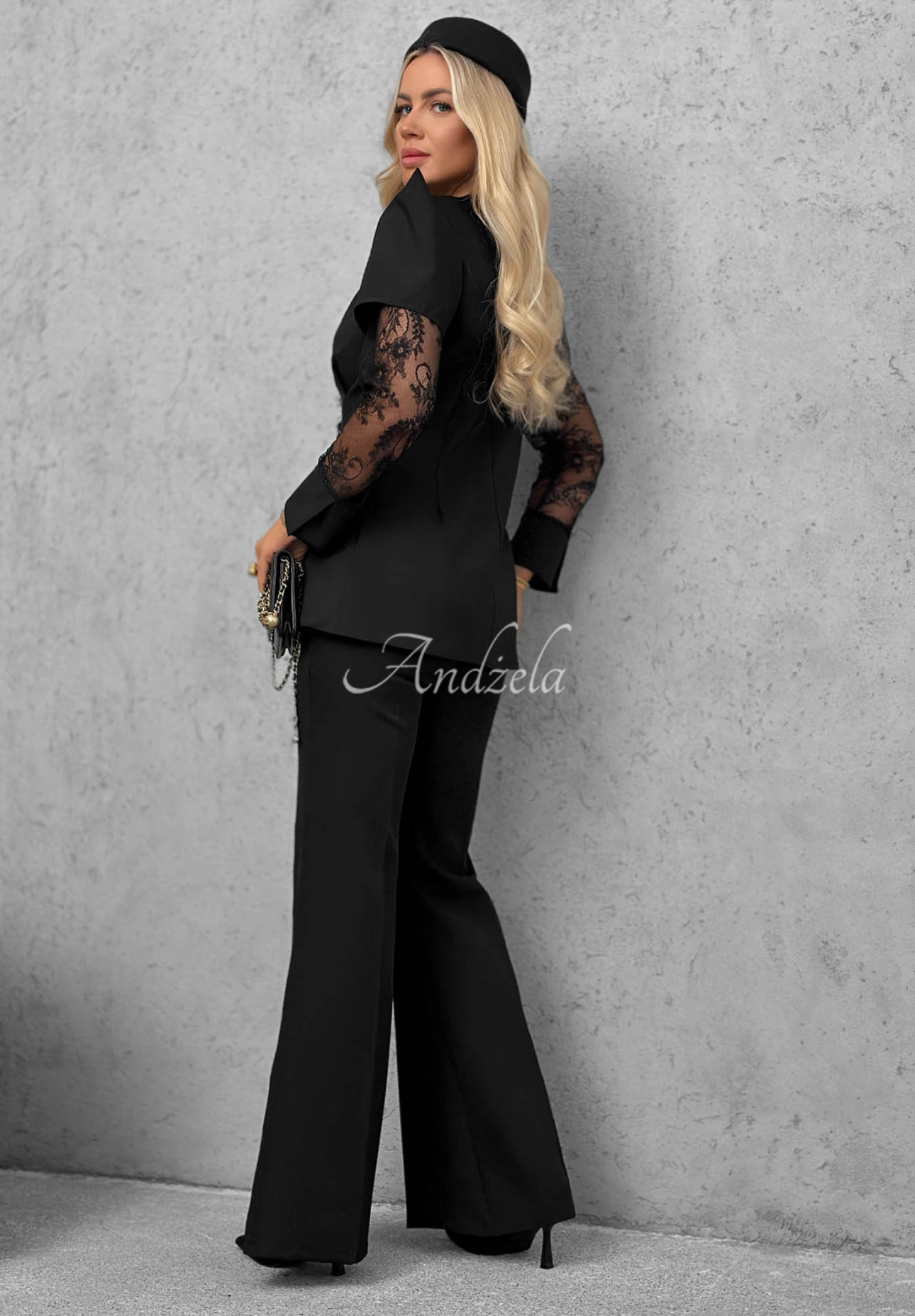 Elegant Noir Elegance Lace Set, Black