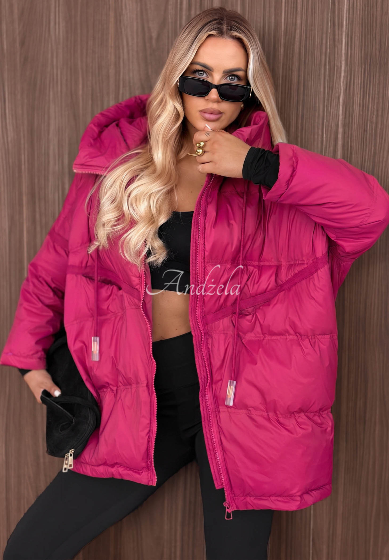 Coldest Of Times Fuchsia Hooded Down Jacket