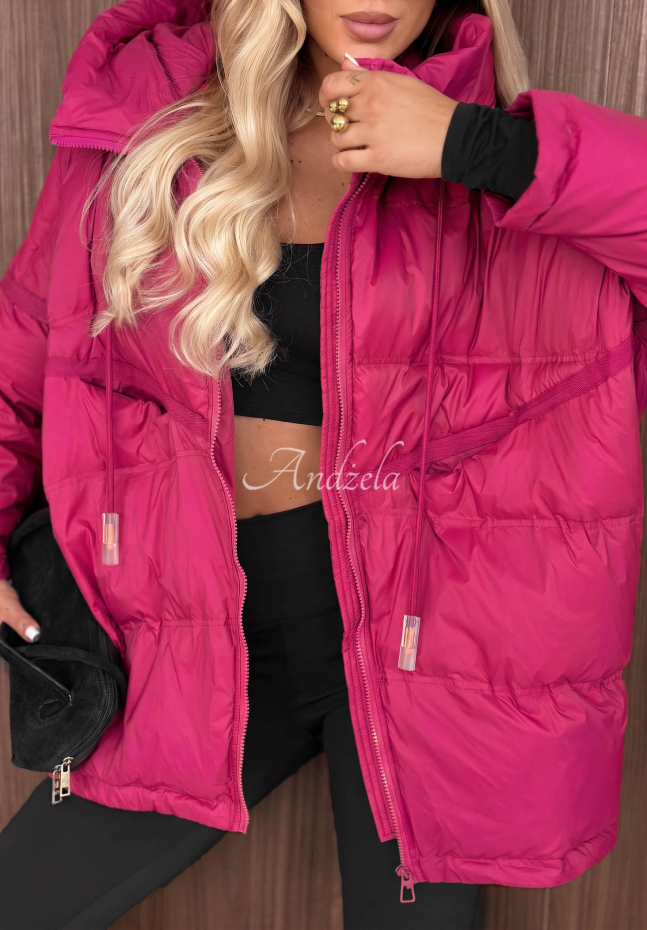 Coldest Of Times Fuchsia Hooded Down Jacket