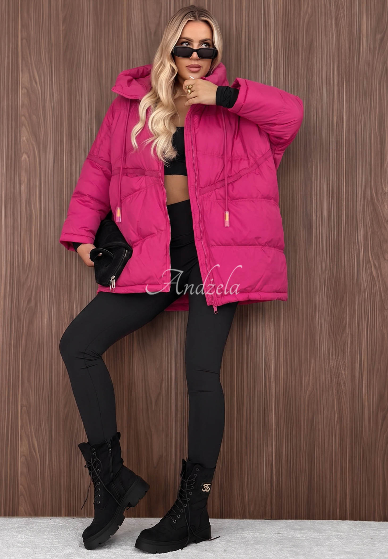 Coldest Of Times Fuchsia Hooded Down Jacket