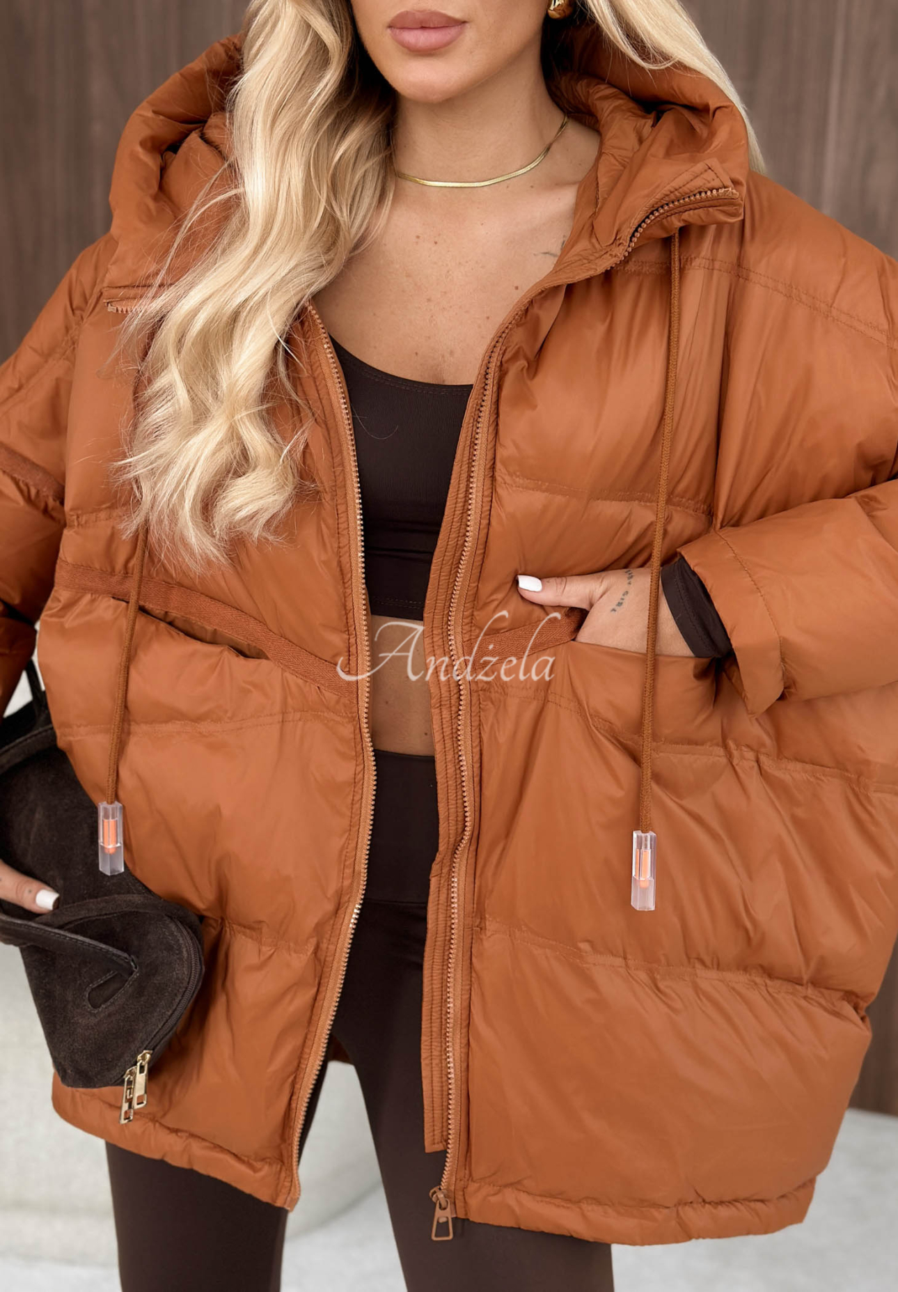 Coldest Of Times Red Hooded Down Jacket