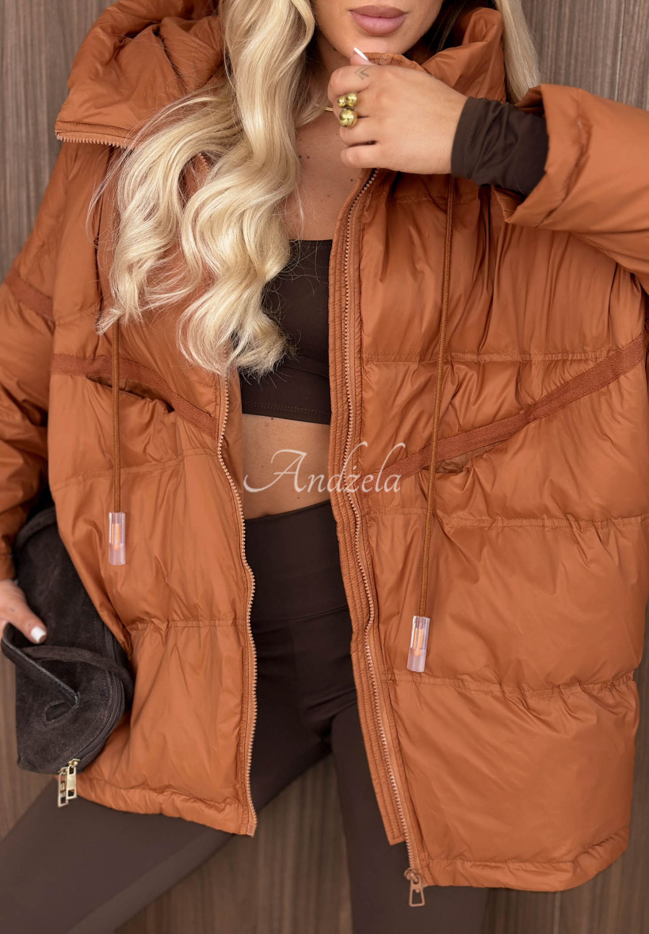 Coldest Of Times Red Hooded Down Jacket