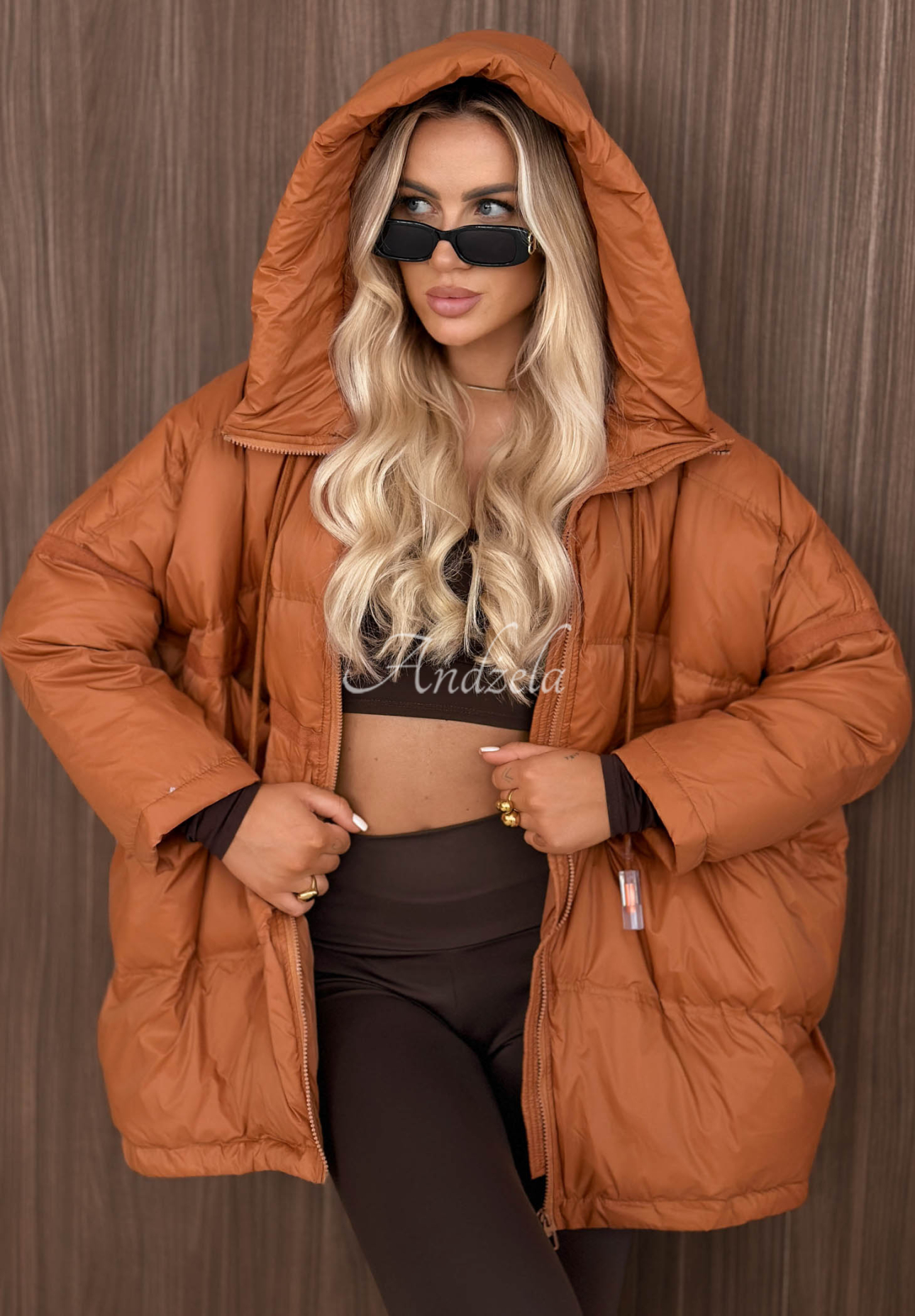 Coldest Of Times Red Hooded Down Jacket