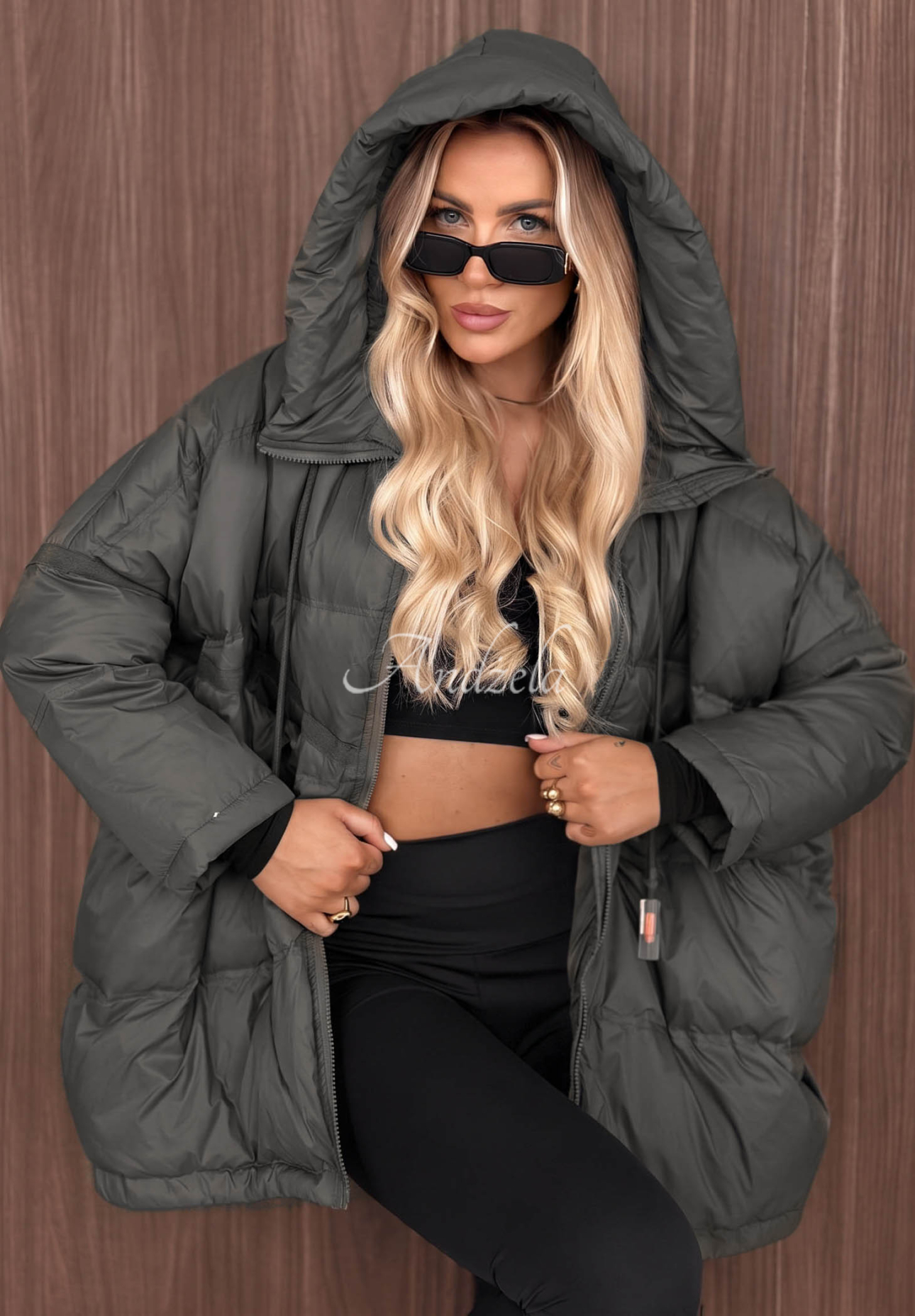 Coldest Of Times Gray Hooded Down Jacket