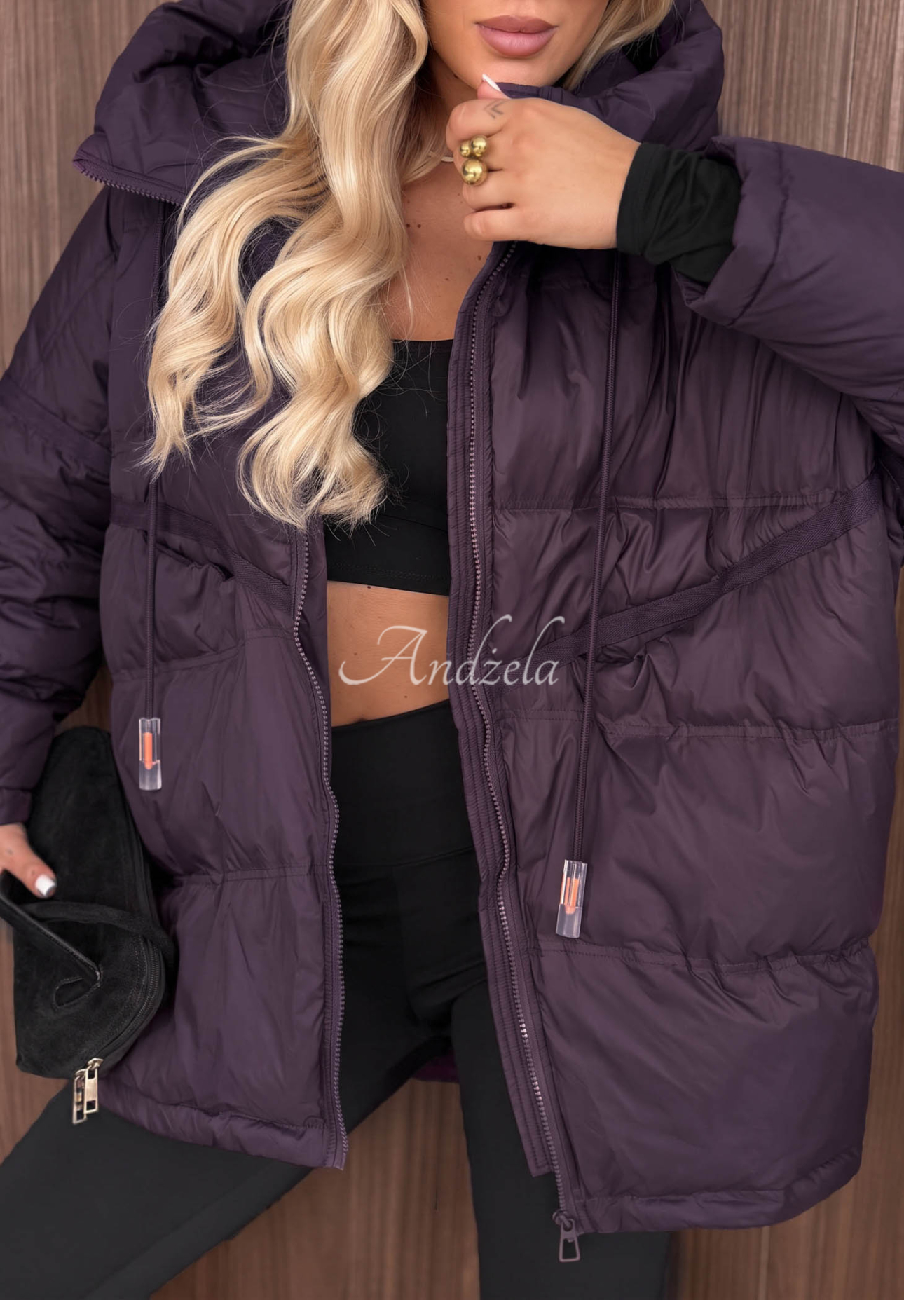 Coldest Of Times Blueberry-Colored Hooded Down Jacket