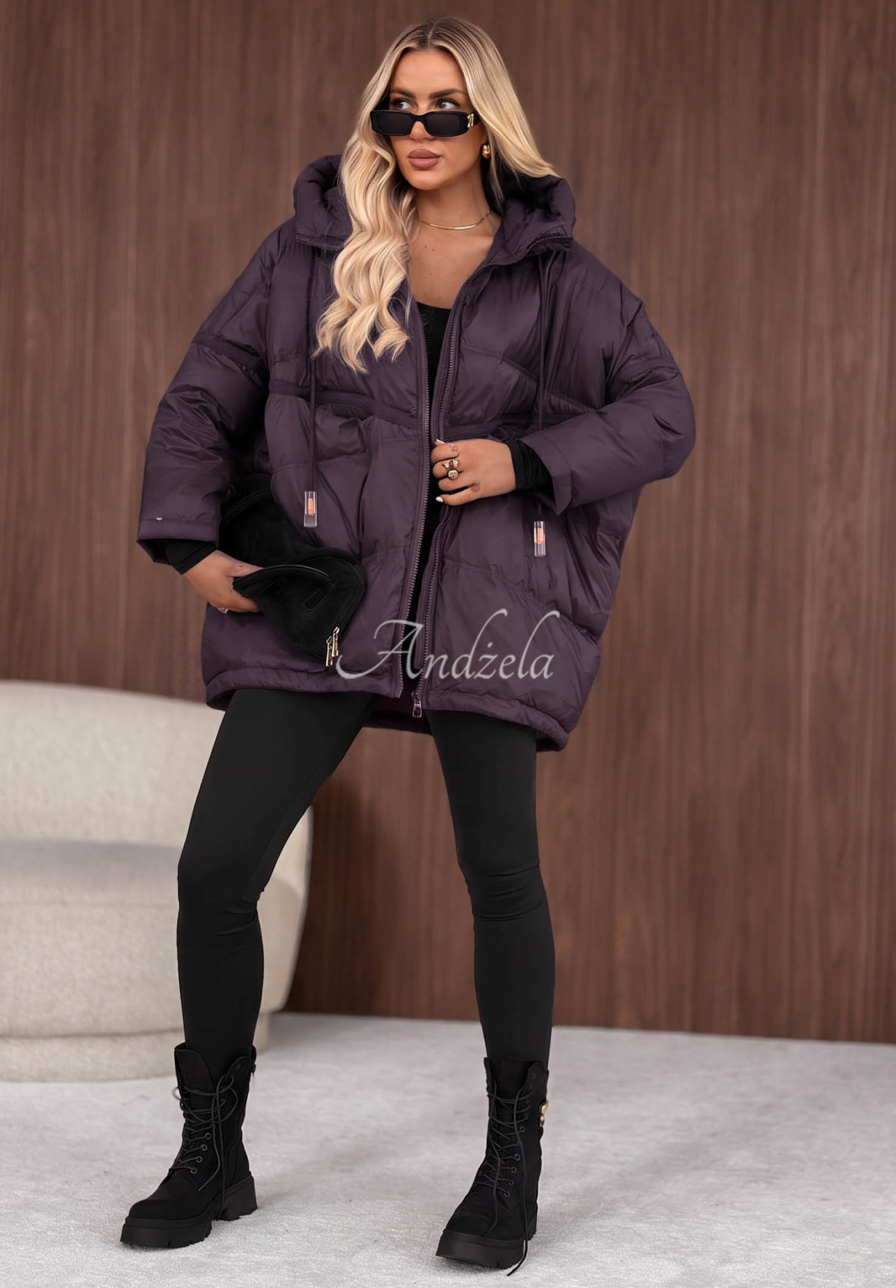 Coldest Of Times Blueberry-Colored Hooded Down Jacket