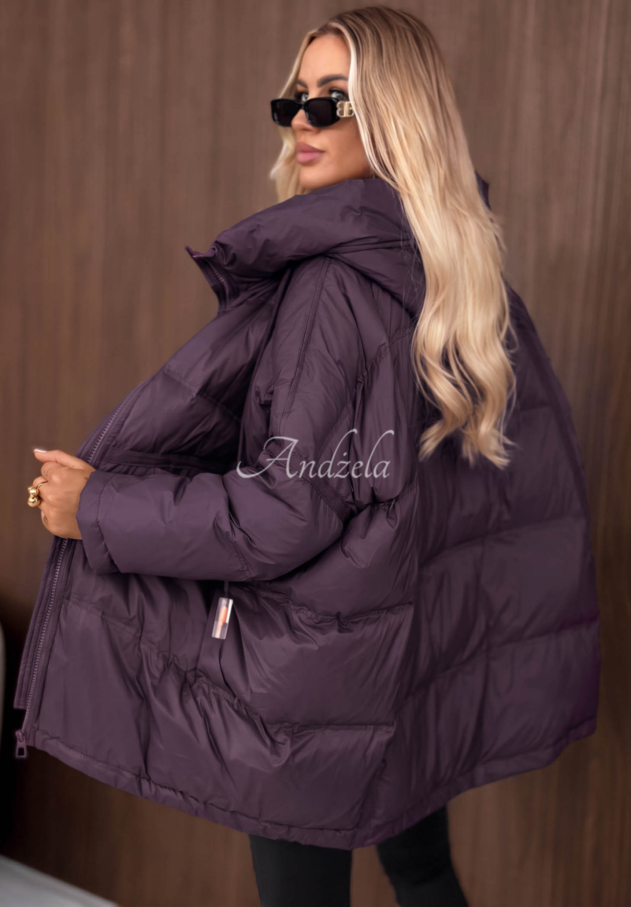 Coldest Of Times Blueberry-Colored Hooded Down Jacket