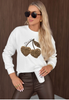 Bluza z wisienkami Chic Cherries biała