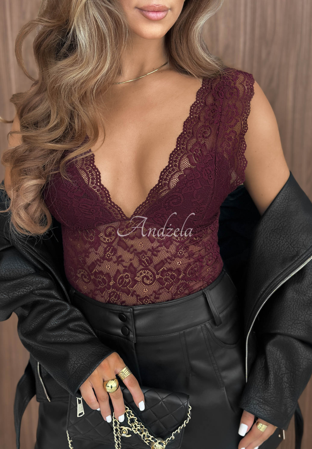 Midnight Lover Short Lace Top in Berry