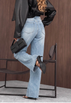 Spodnie jeansowe wide leg Daily Blues jasnoniebieskie