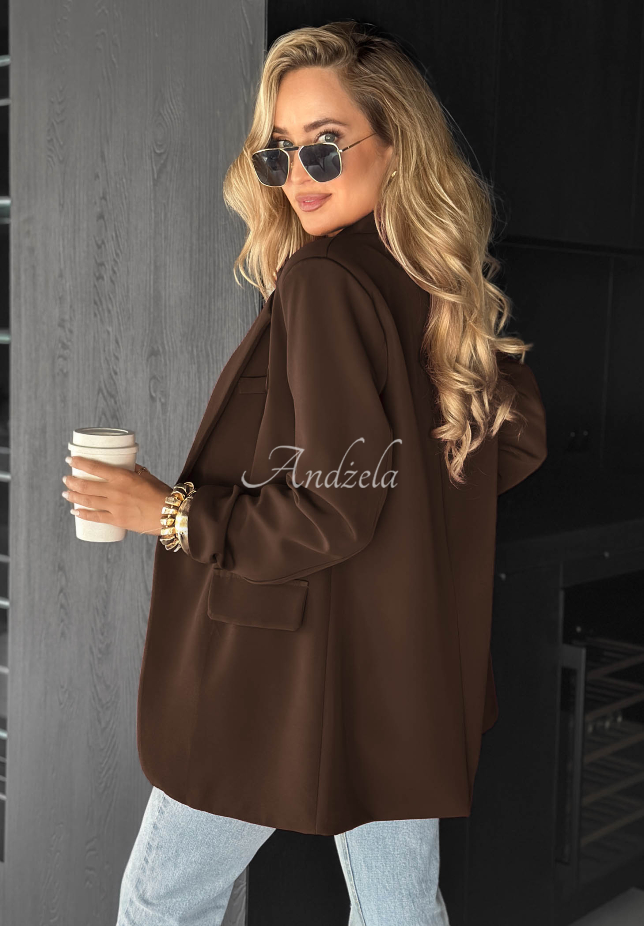 Best Version oversize jacket chocolate