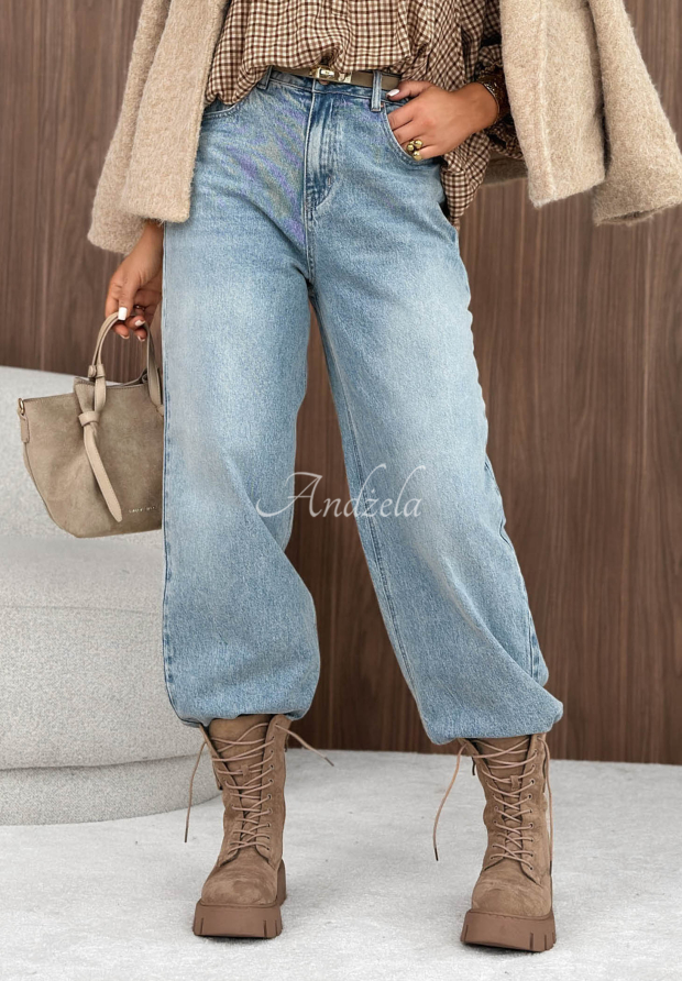 Spodnie jeansowe mom fit Street Rhythm jasnoniebieskie
