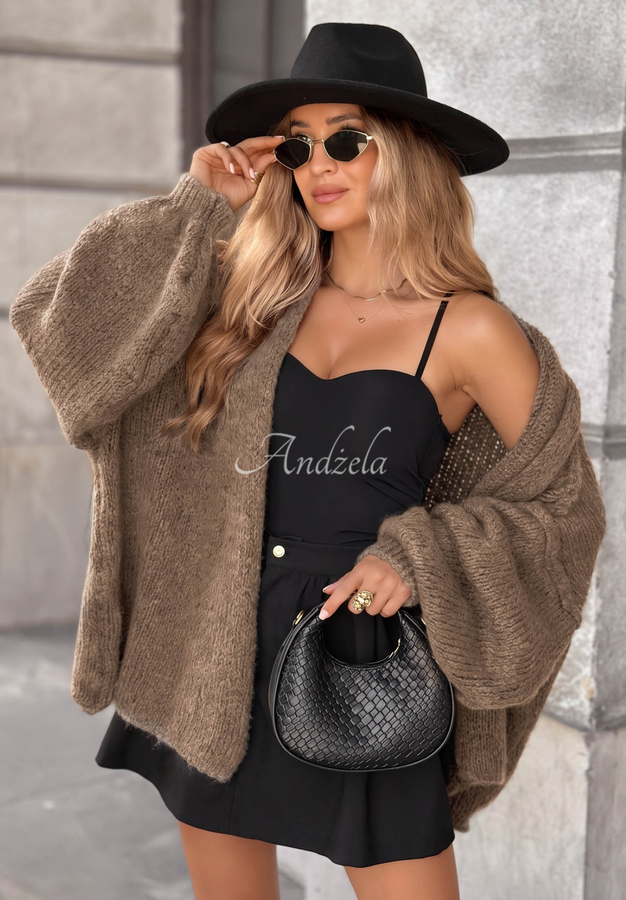 Be Gentle And Kind Oversized Wool Cardigan in Mocha